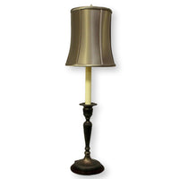 Pair of Barbara Cosgrove Silver Finish Candlestick Lamps