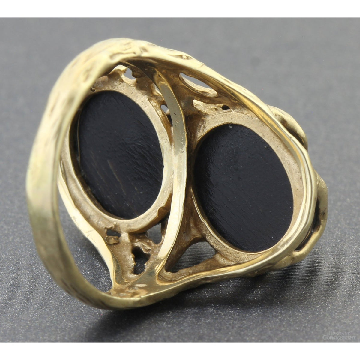 Maui Diver's Black Coral Ring | 14K Gold Hawaiian Coral Branch | Vintage