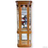 Curved Glass Curio Cabinet