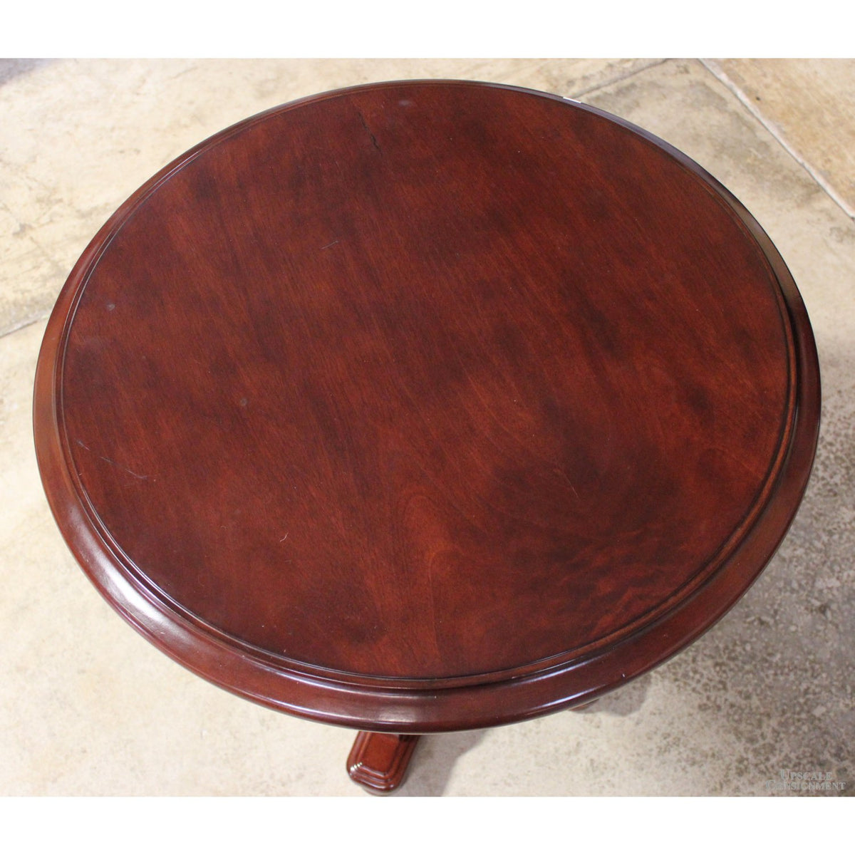Ashley Round Cherry Accent Table w/Bun feet