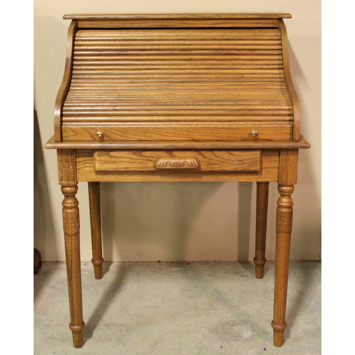 Petite Oak Rolltop Desk