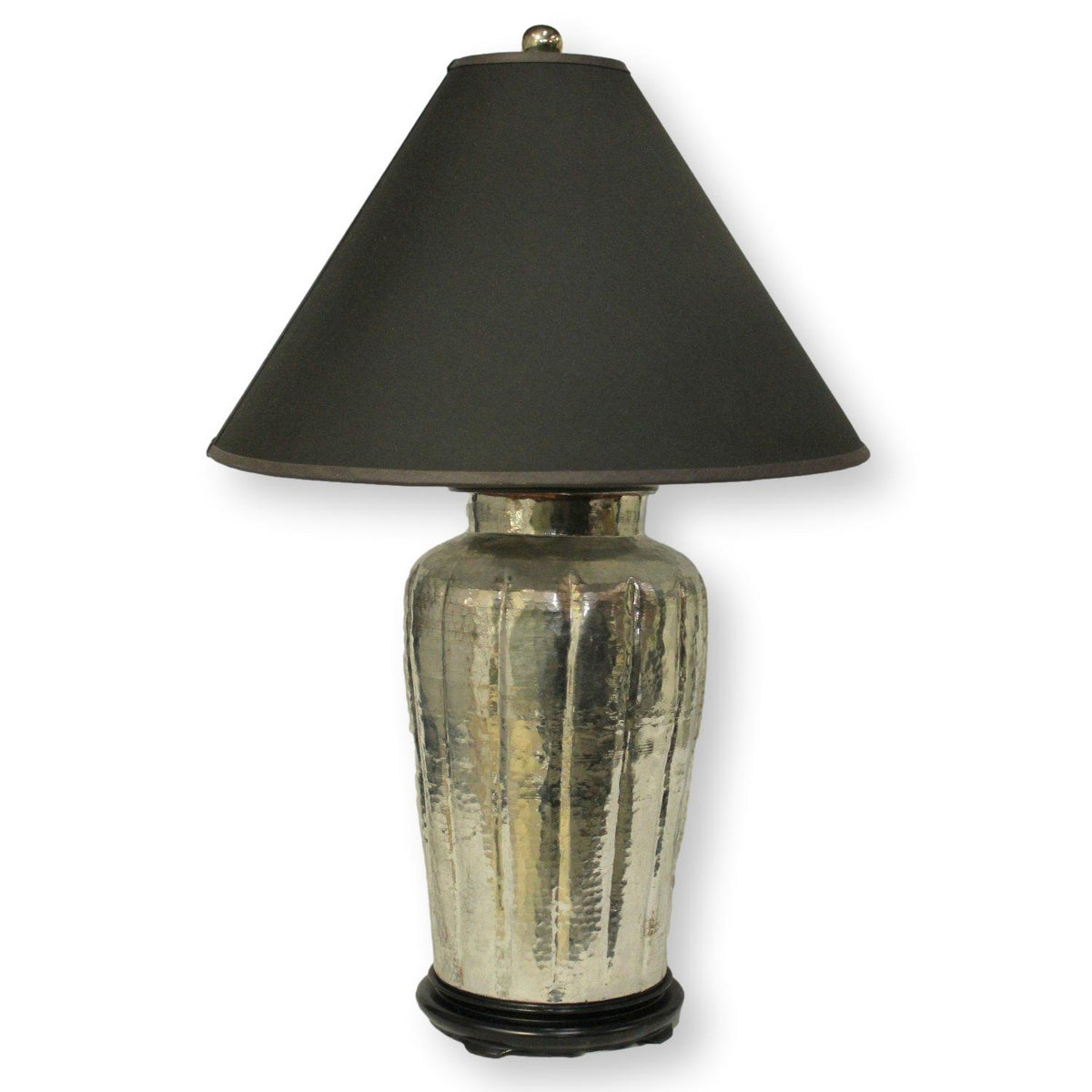 Metal Canister Lamp w/Tapered Shade