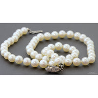 Vintage Mikimoto Hand-Knotted Cultured Akoya Pearl Necklace