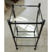 3-Tier Glass & Metal Accent Table