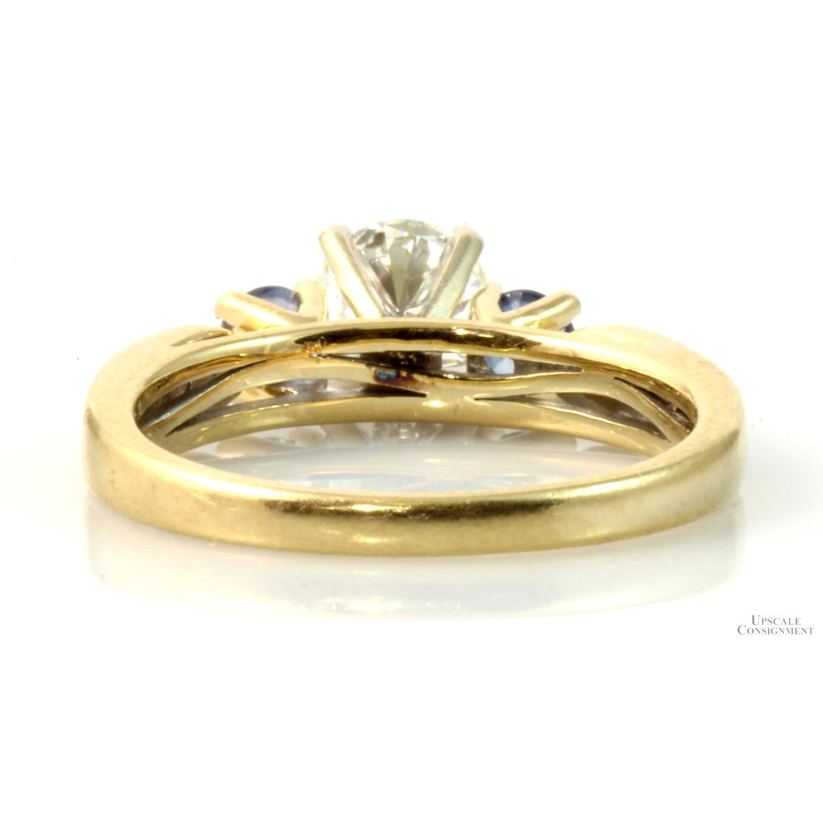 Diamond & Sapphire 14K Yellow Gold Ring - GIA Grading Report