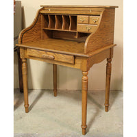Petite Oak Rolltop Desk