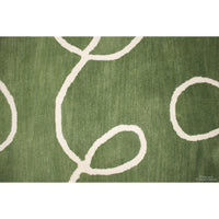 Pottery Barn 5' X 8' Green Swirl Wool Area Rug