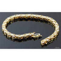 Signed 3.00ctw Diamond Tennis Bracelet in 14K Yellow Gold