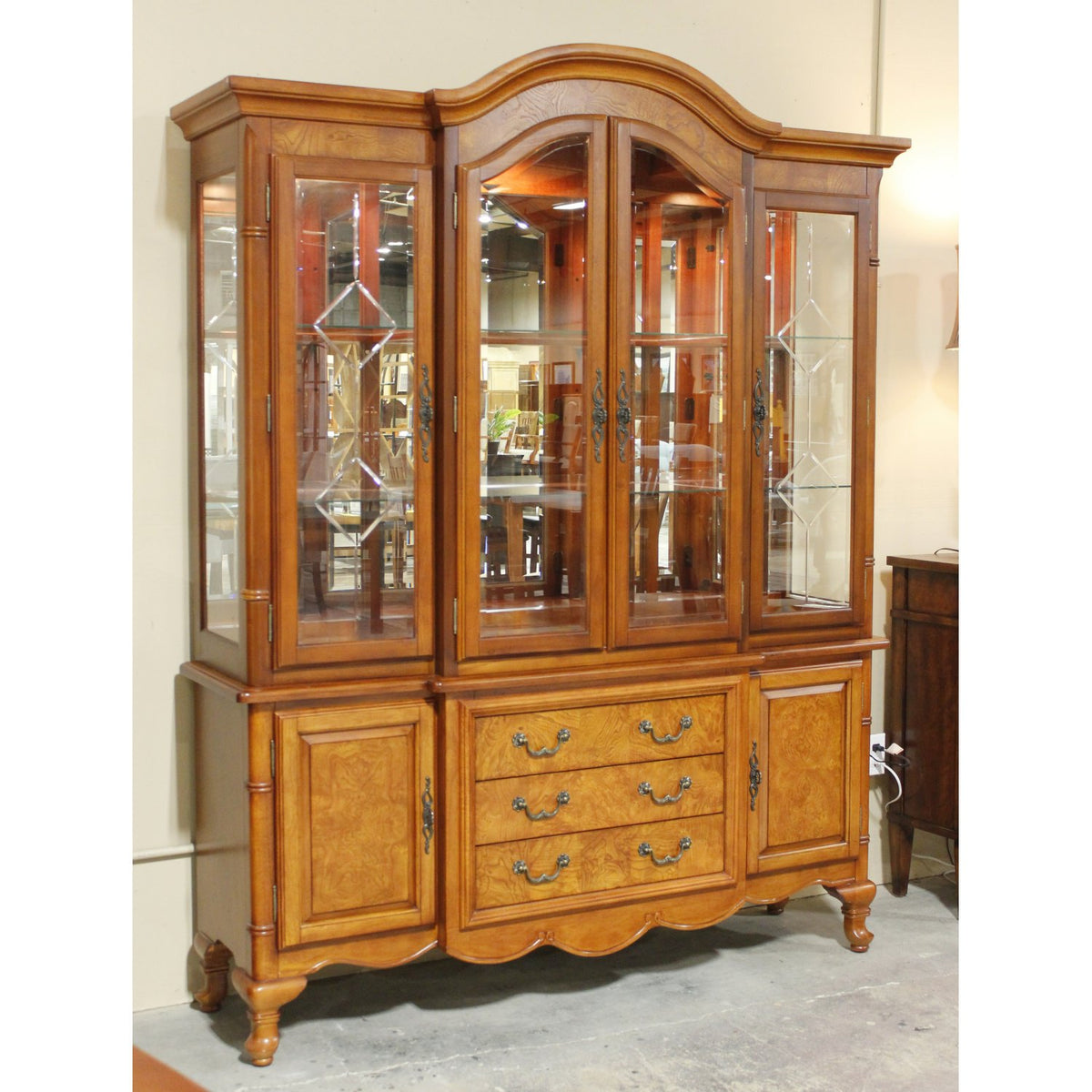 Burlwood China Cabinet