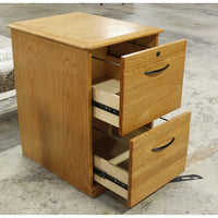 Oak 2 Drawer File Cabinet