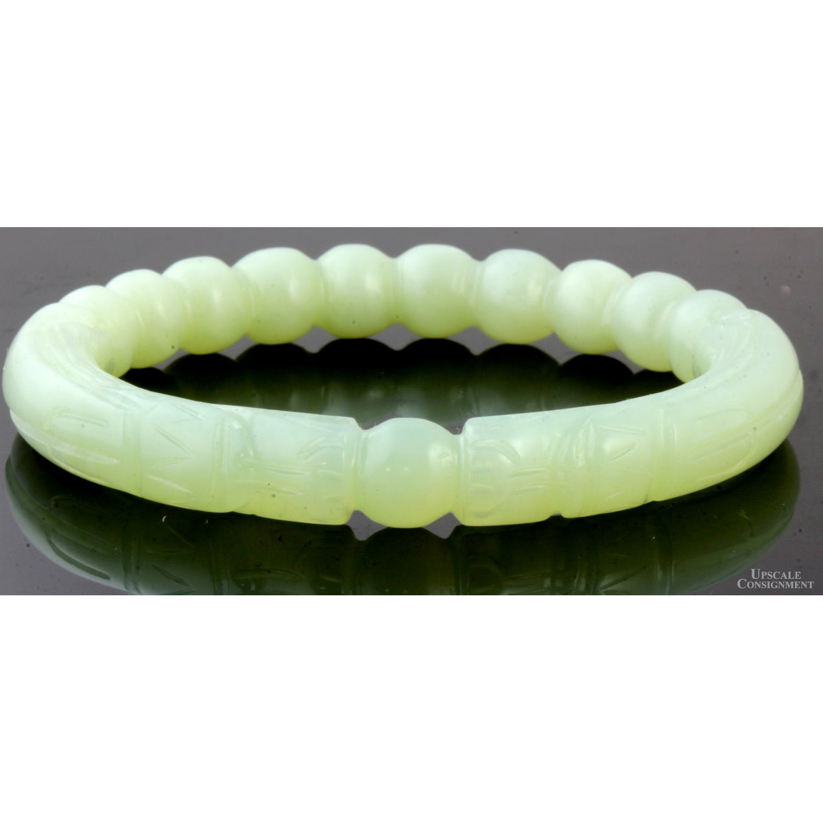 "Dragons Chasing the Pearl" Chalcedony Hololith Bangle