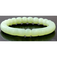 "Dragons Chasing the Pearl" Chalcedony Hololith Bangle