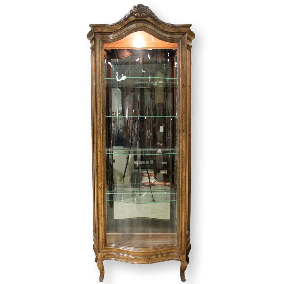 Curved Front Curio Cabinet