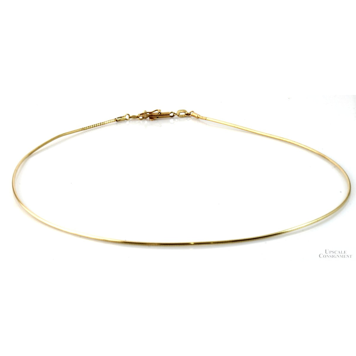 14K Gold 16" Snake Omega Chain