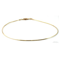 14K Gold 16" Snake Omega Chain