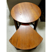 Set/2 Round Mission Oak Nesting Tables