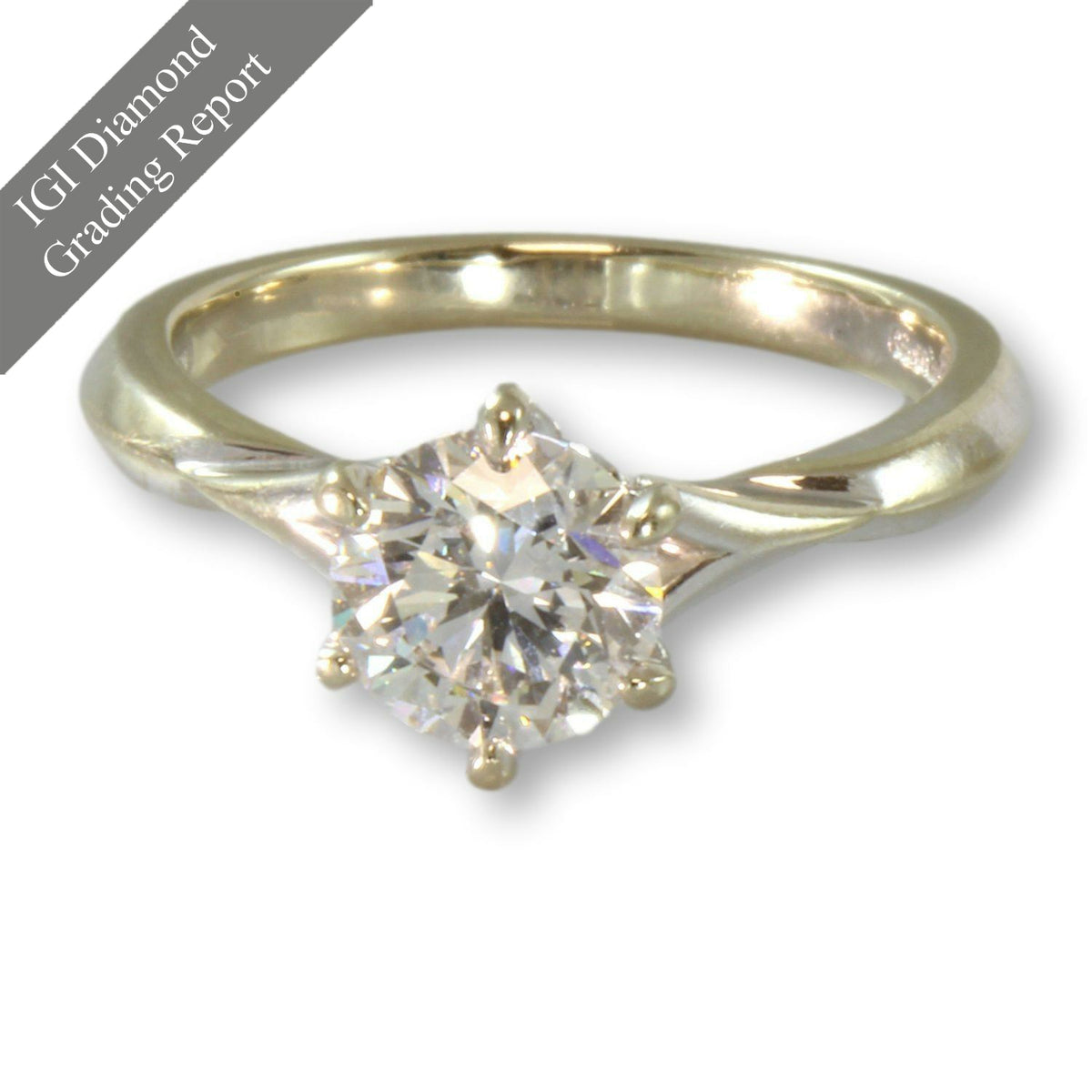 1.50ct. Lab-Grown Diamond 14K White & Rose Gold Engagement  Ring