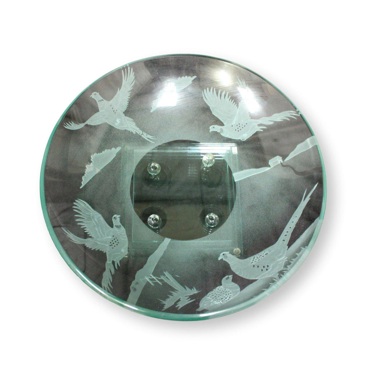 Etched Pedestal Bowl