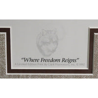 Framed Print 'Where Freedom Reigns' (Wolves) By Derk Hansen