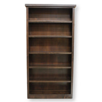 6' Walnut Finish Bookcase