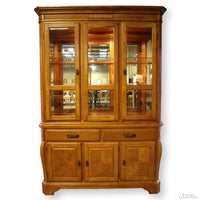 Honey Oak China Cabinet