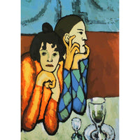 "Harlequin and His Companion" by Pablo Picasso