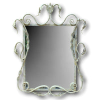 Vine Motif Metal Wall Mirror