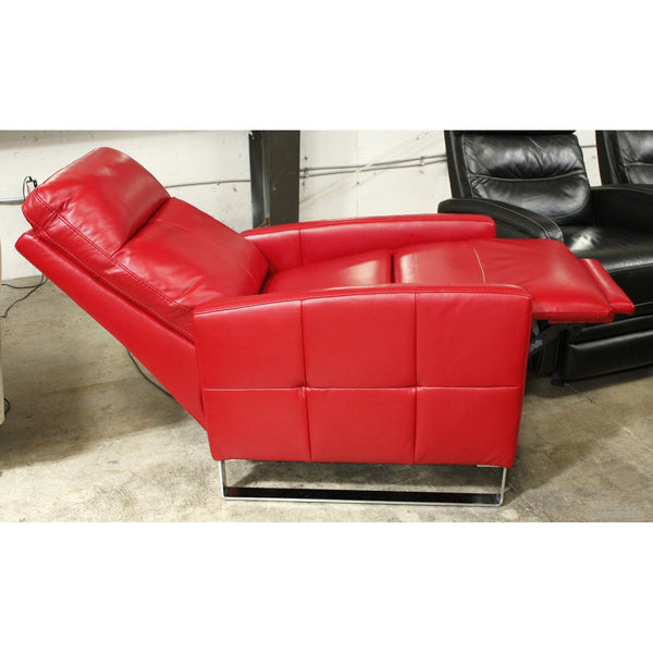 Jason Furniture Red Leather Power Recliner