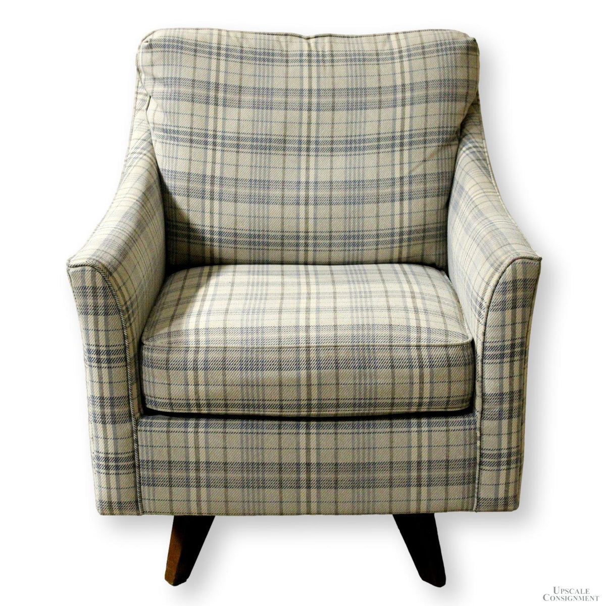 La-Z-Boy Plaid Swivel Club Chair