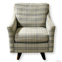 La-Z-Boy Plaid Swivel Club Chair