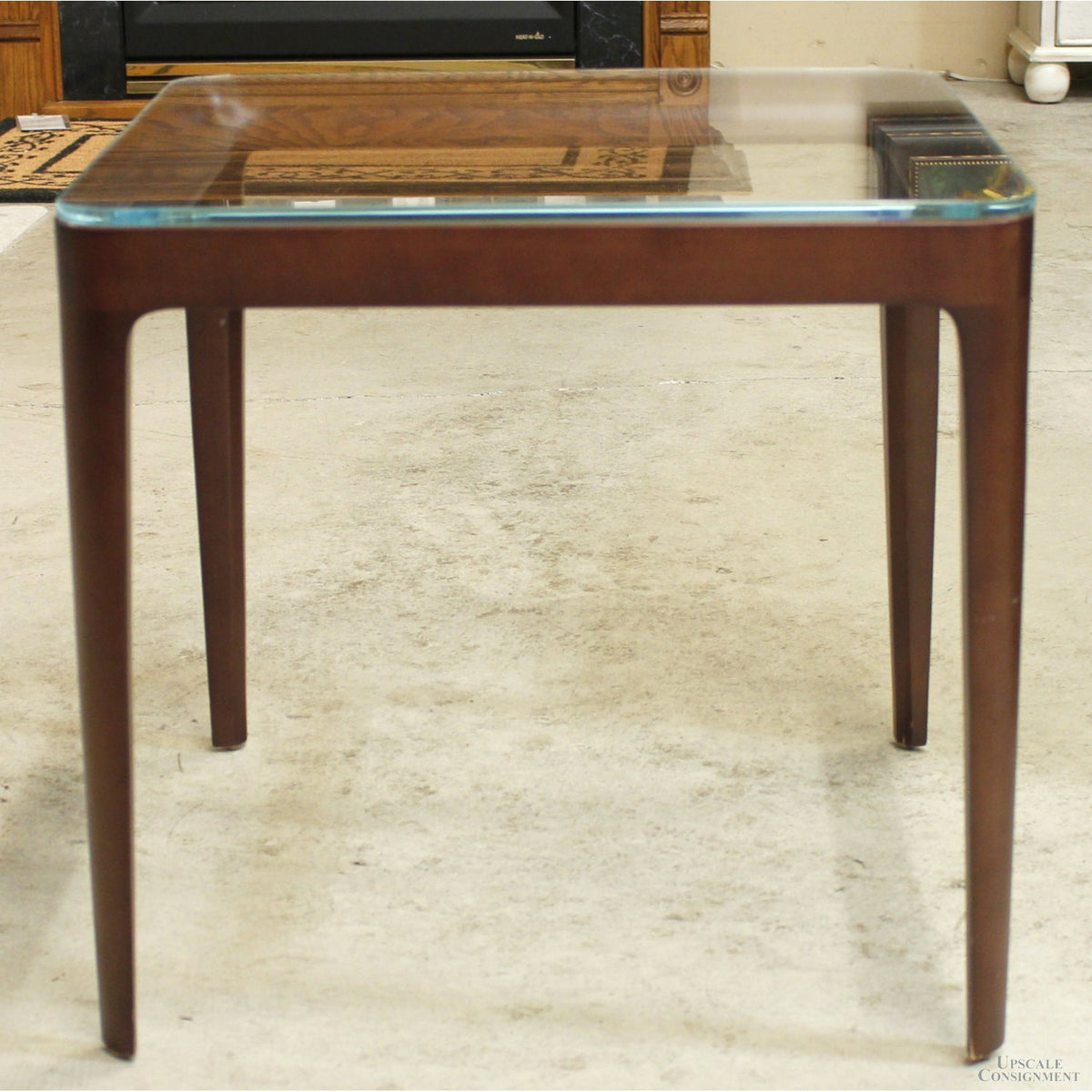Bernhardt Glass Top End Table