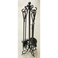 Black Metal Fireplace Tool Set