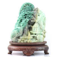 Chinese Natural Dushan Jade Hand Carved Sculpture