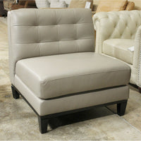Chateau d'Ax Taupe Leather Slipper Chair