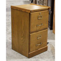 Oak 2 Drawer File Cabinet