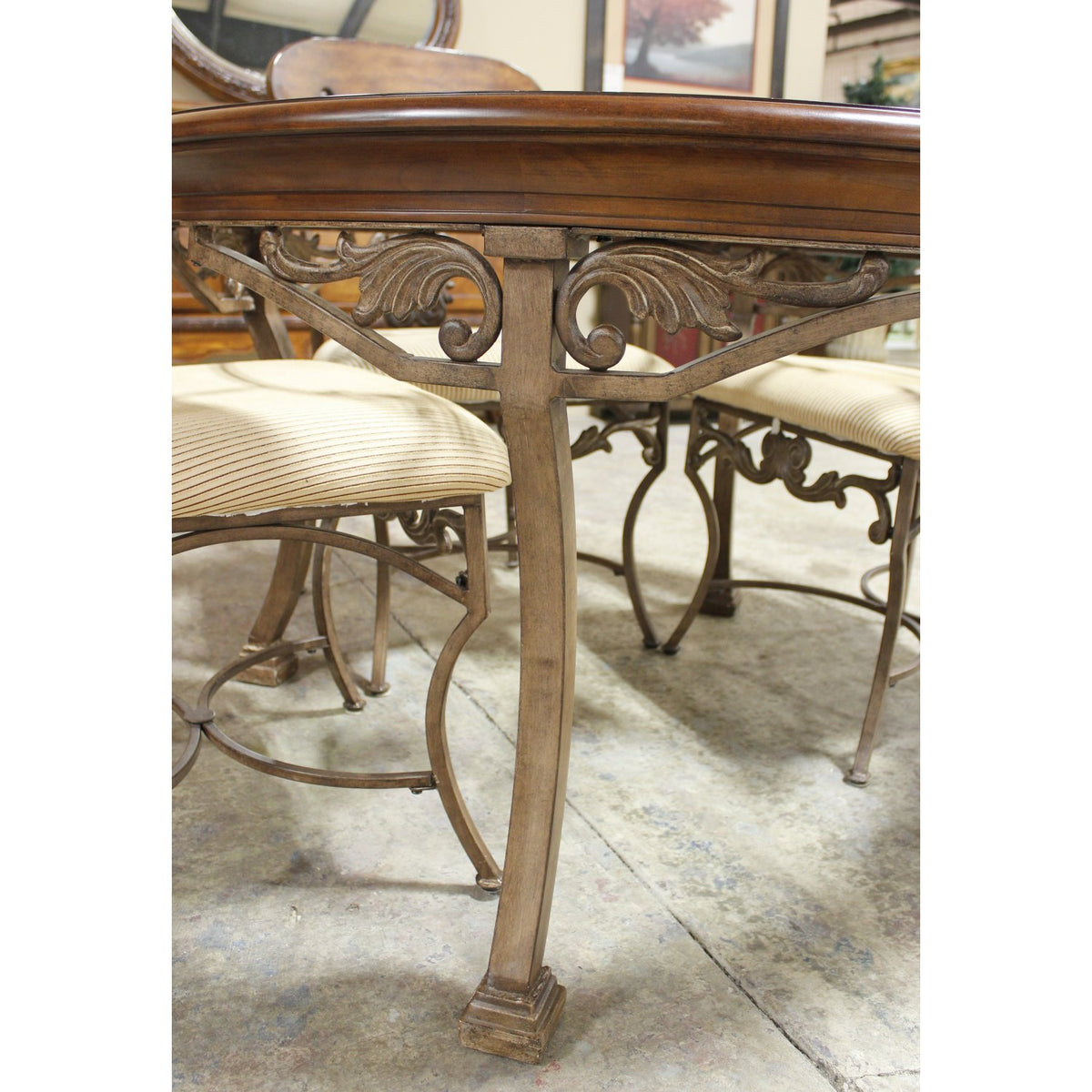 Ashley Metal & Glass Dining Table w/4 Chairs