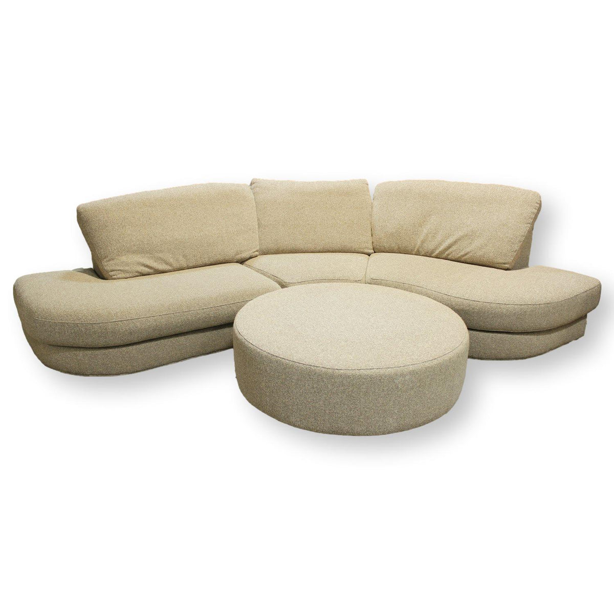 Thayer Coggin Curved Sectional w/Ottoman