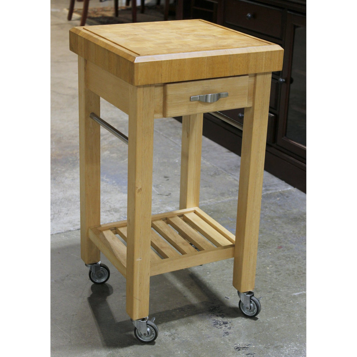 Butcher Block Kitchen Island on Casters