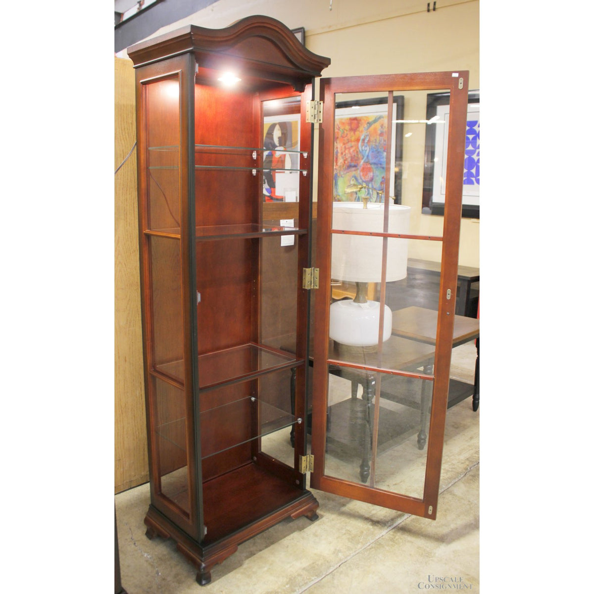 Bombay Co.Cherry Curio Cabinet (Opens Right)