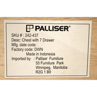 Palliser 7 Drawer Chest of Drawers