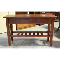 Solid Wood 2 Drawer Console Table