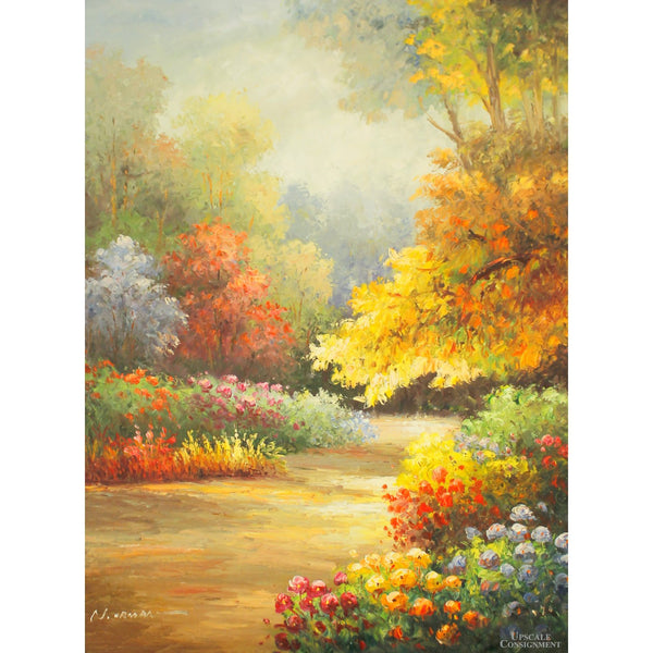 Framed Original Painting Autumn Path