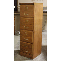 Oak 4 Drawer File Cabinet