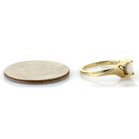 Natural Precious White Opal & Diamond 10K Gold Ring