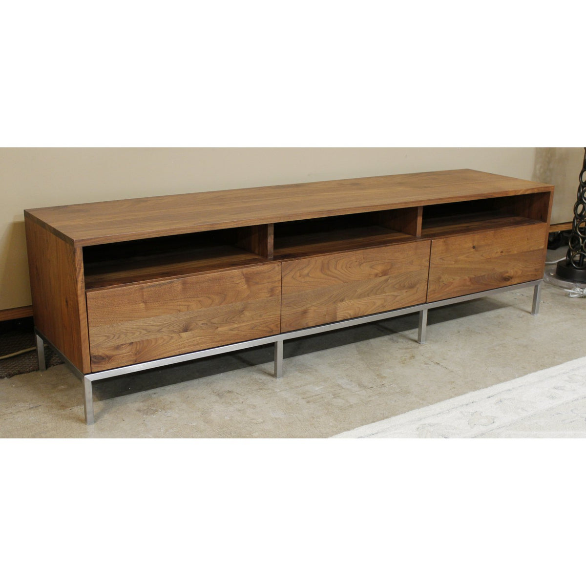Crate & Barrel 'Pearson' Low Profile Walnut Media Console