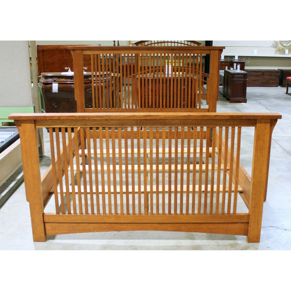 Mission Style Oak Queen Bed