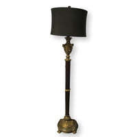 Ornate Bronze & Black Floor Lamp