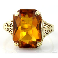 Color-Change Andalusite Art Deco Figree 10K Gold Ring - ~ 4+ carats