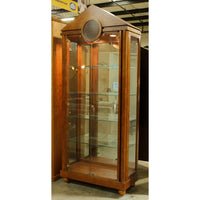 Hickory White Pediment Top Curio Cabinet