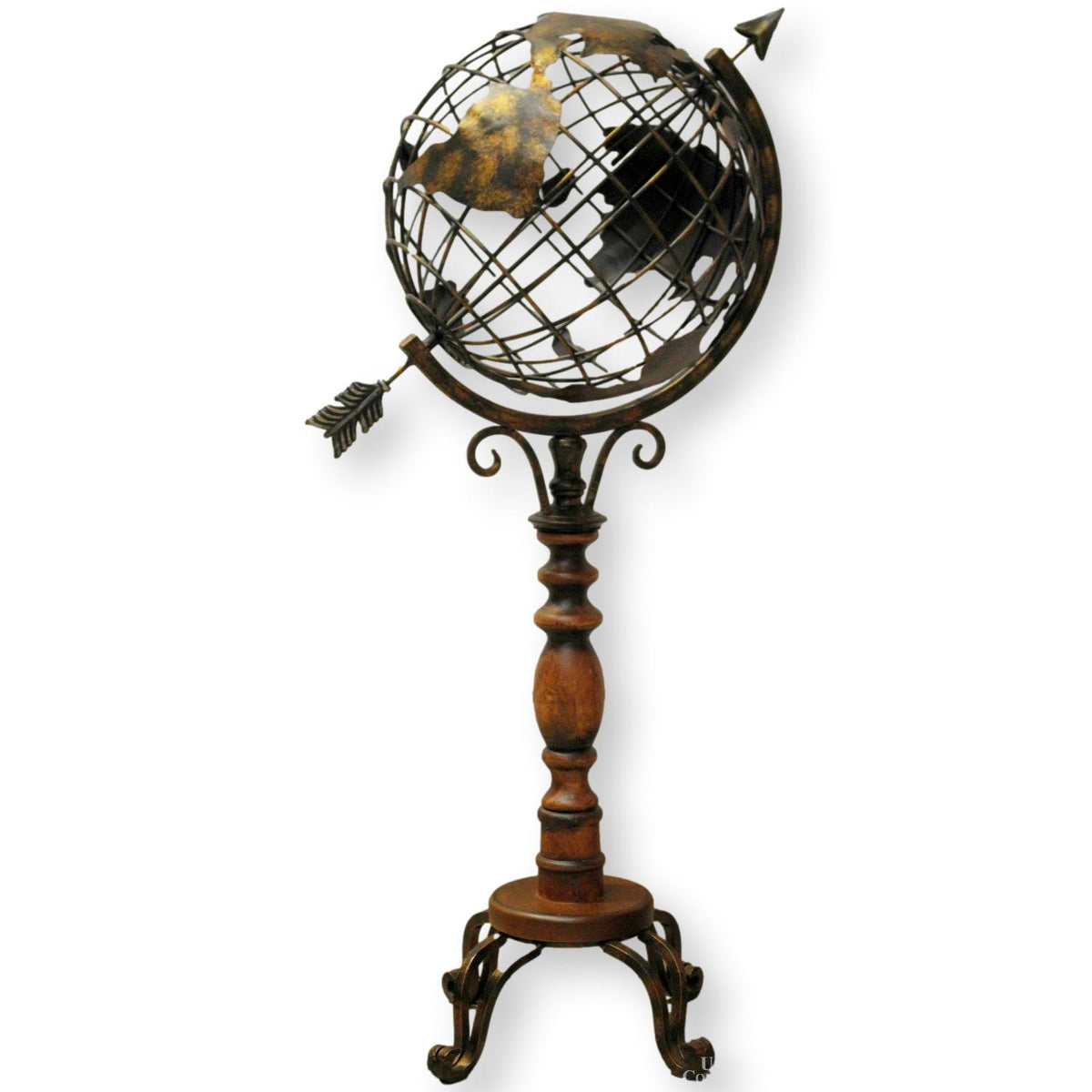 Decorative Standing Metal Globe